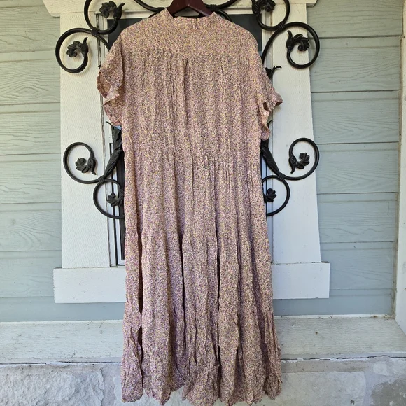 Sweet Salt Floral Coquette Cottagecore Tiered Midi Dress Pockets - 3XL 22/24 - Picture 4 of 6